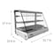 Koolmore 34" Stainless Steel Commercial Countertop Food Warmer Display Case with LED Lighting - 5.6. cu ft HDC-5C - alternate 5